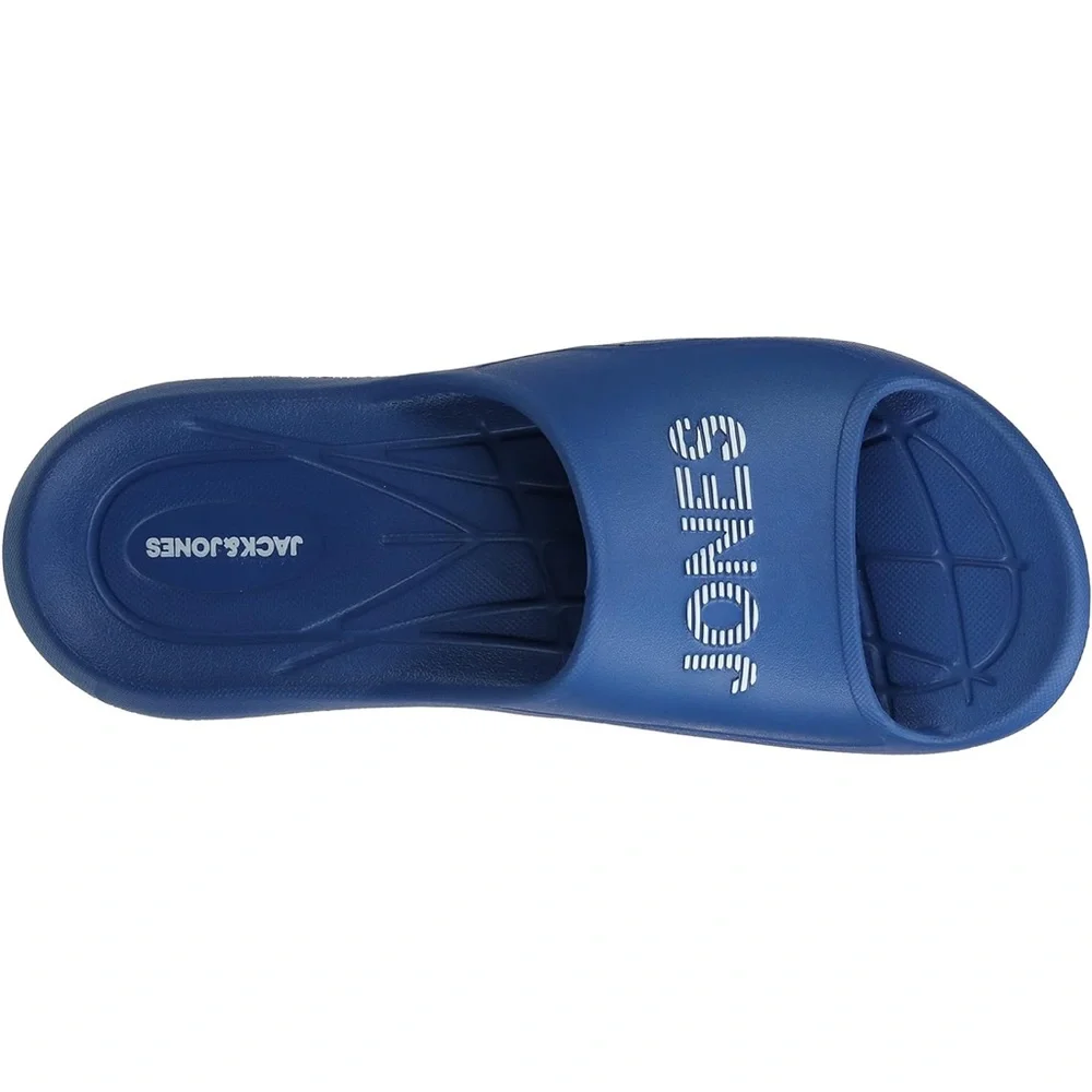 Jack & Jones Molded Logo Blue Casual Slide Sandals